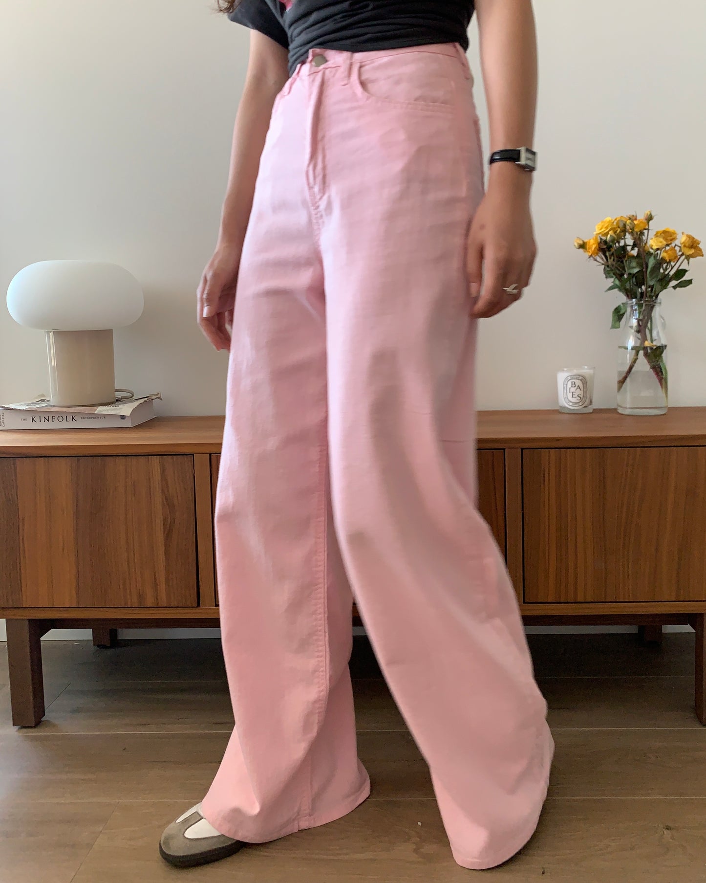 Linen Slim Wide Pants