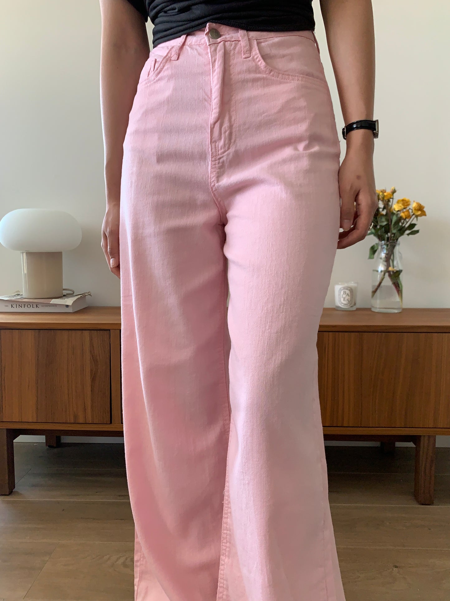 Linen Slim Wide Pants