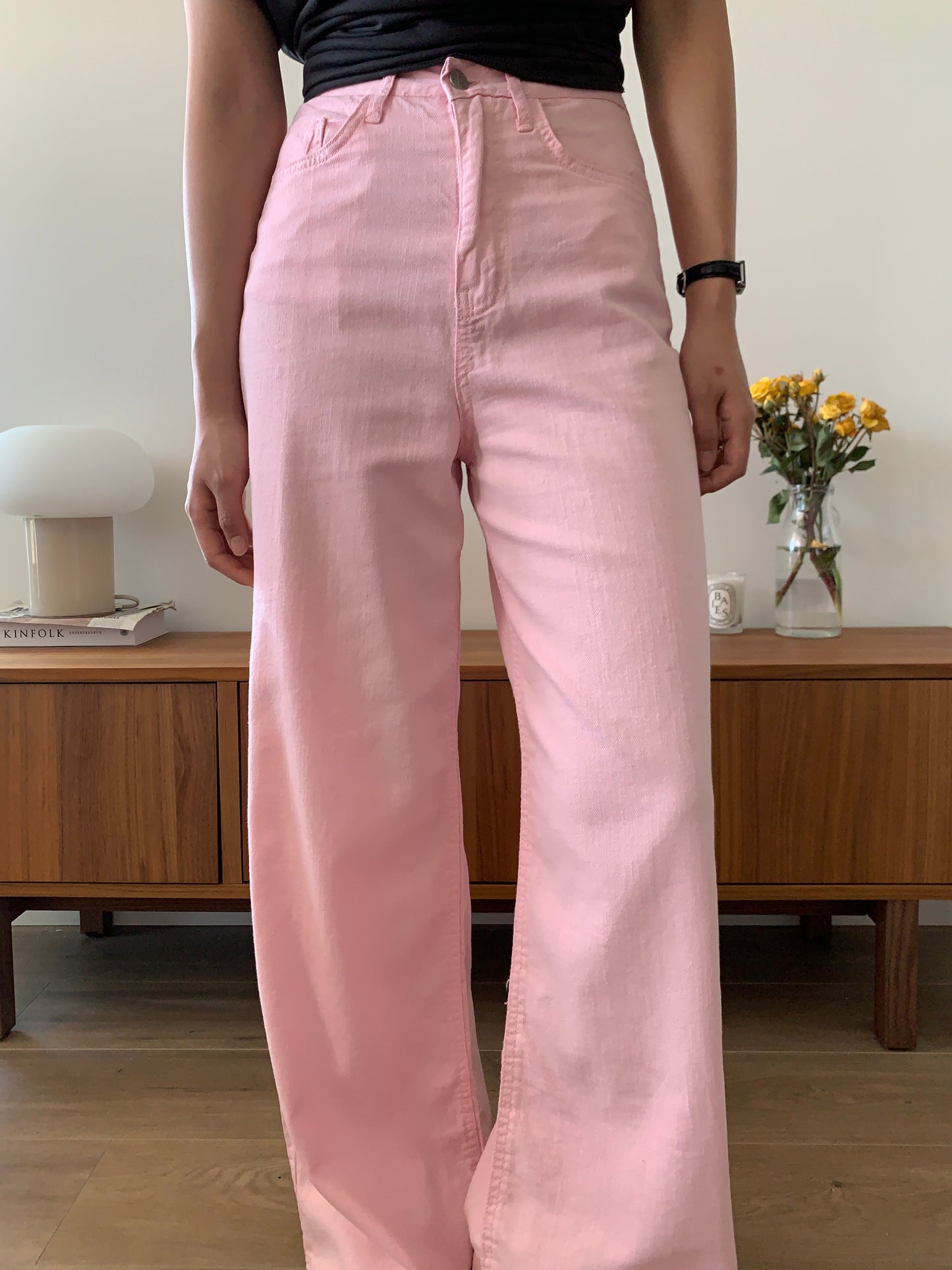 Linen Slim Wide Pants