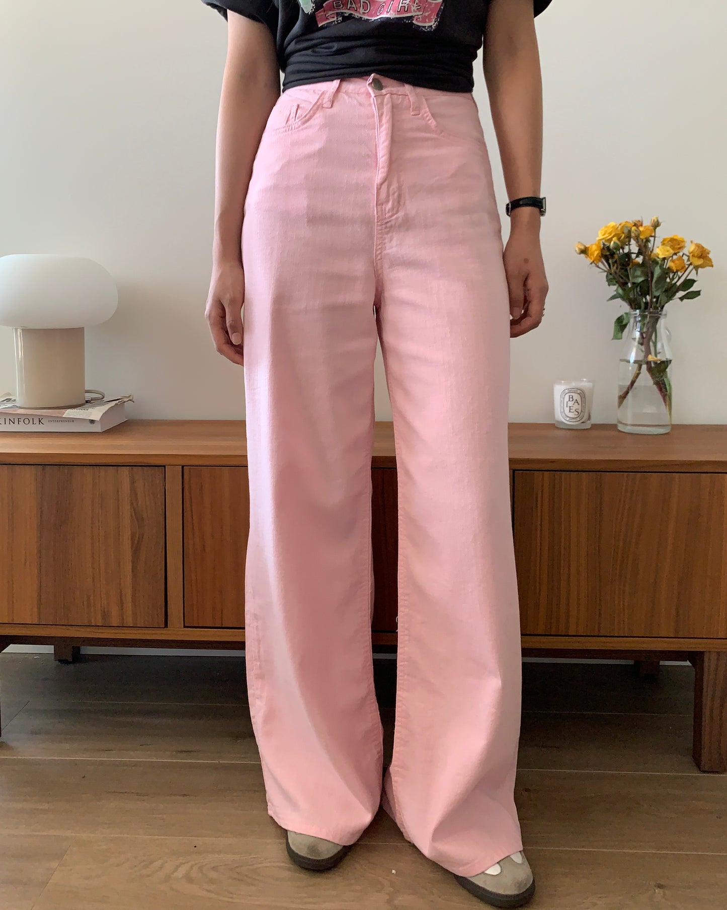 Linen Slim Wide Pants