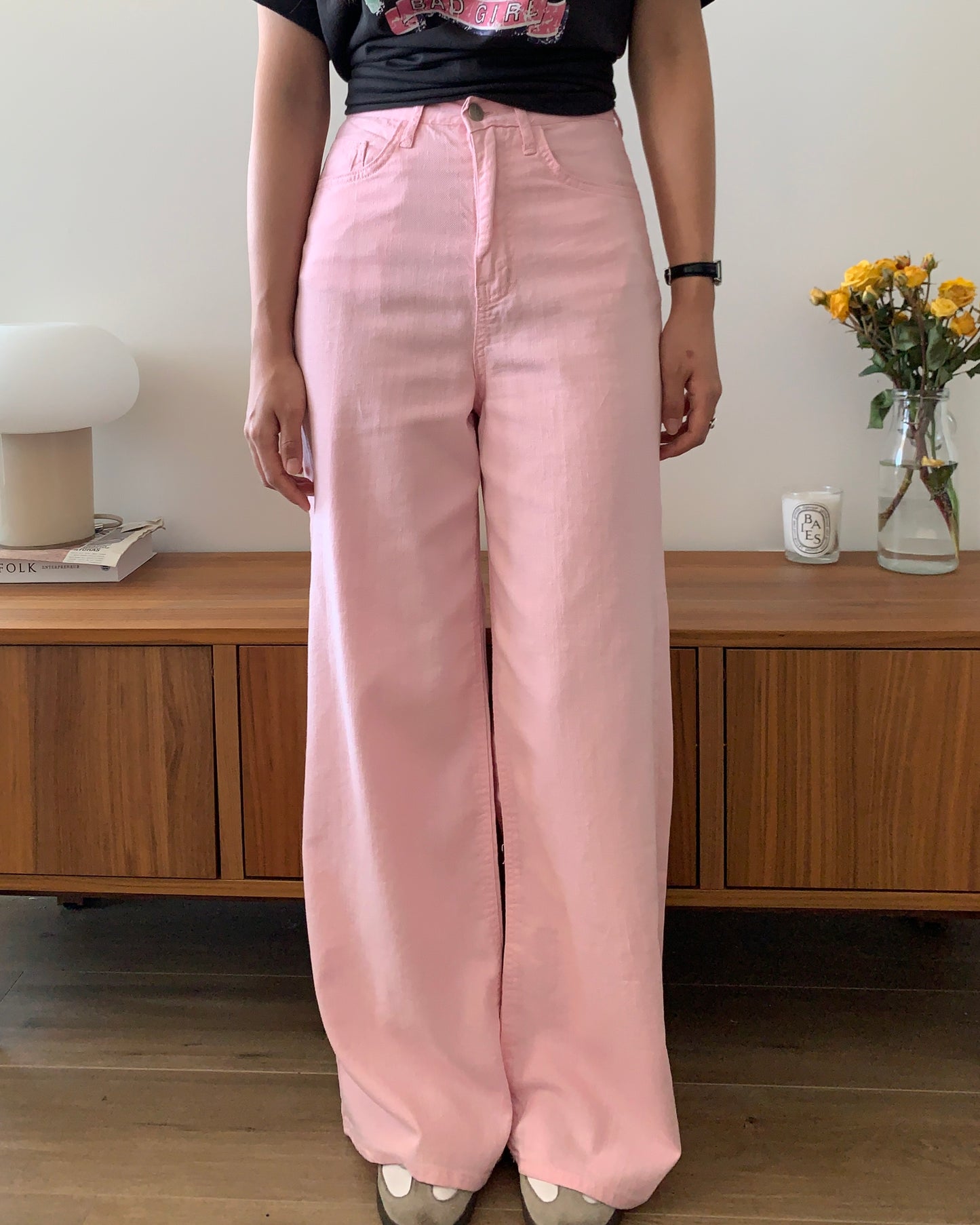 Linen Slim Wide Pants