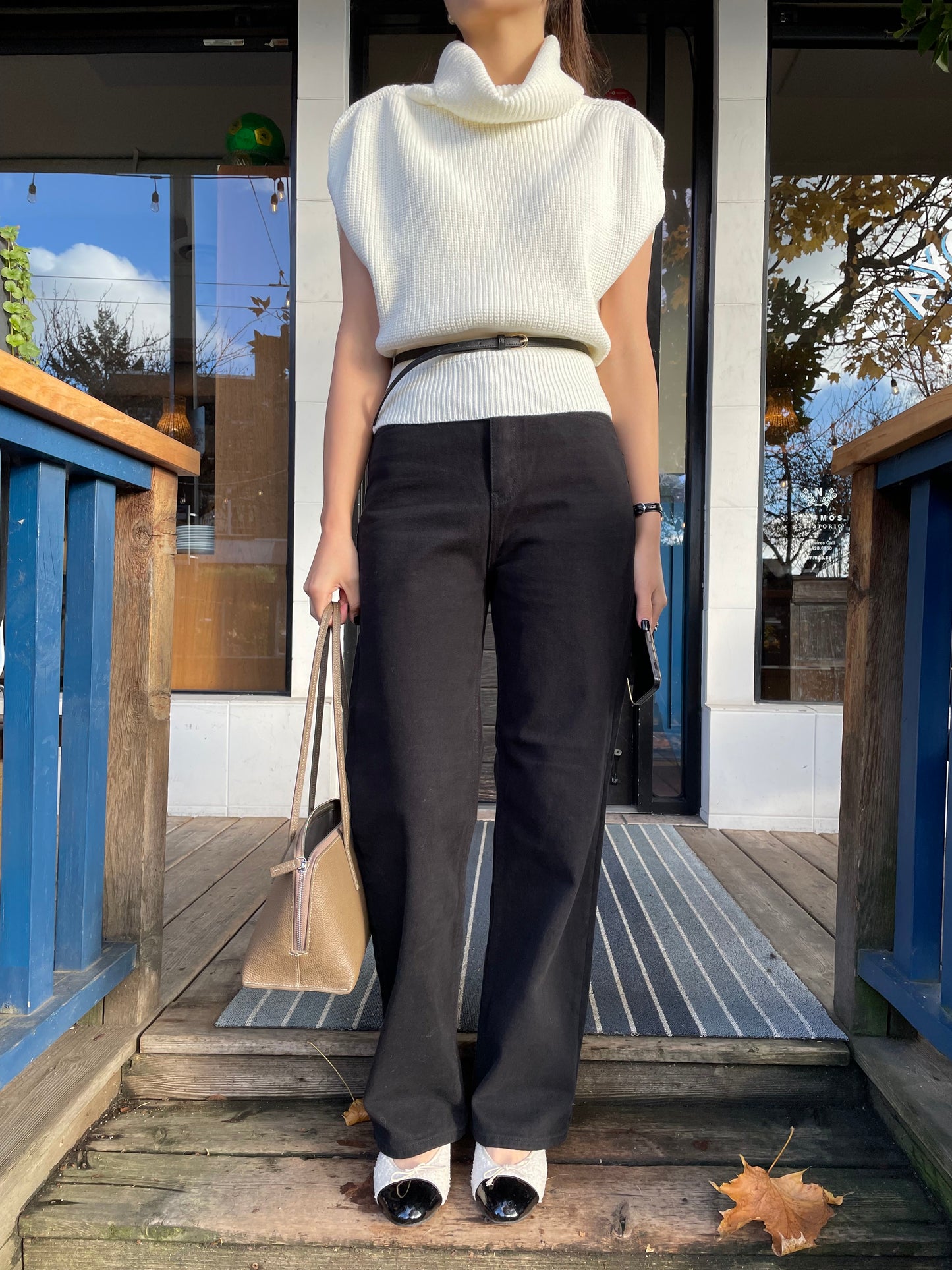 (Fleece-lined) Straight Wide Cotton Pants