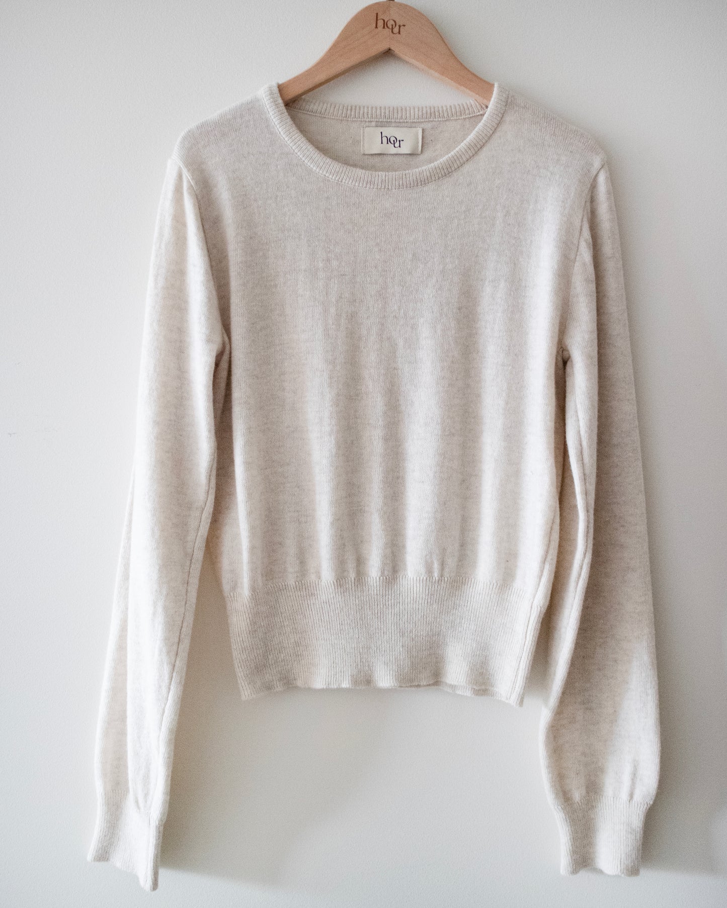 (Cashmere) Round Neckline Knit Sweater