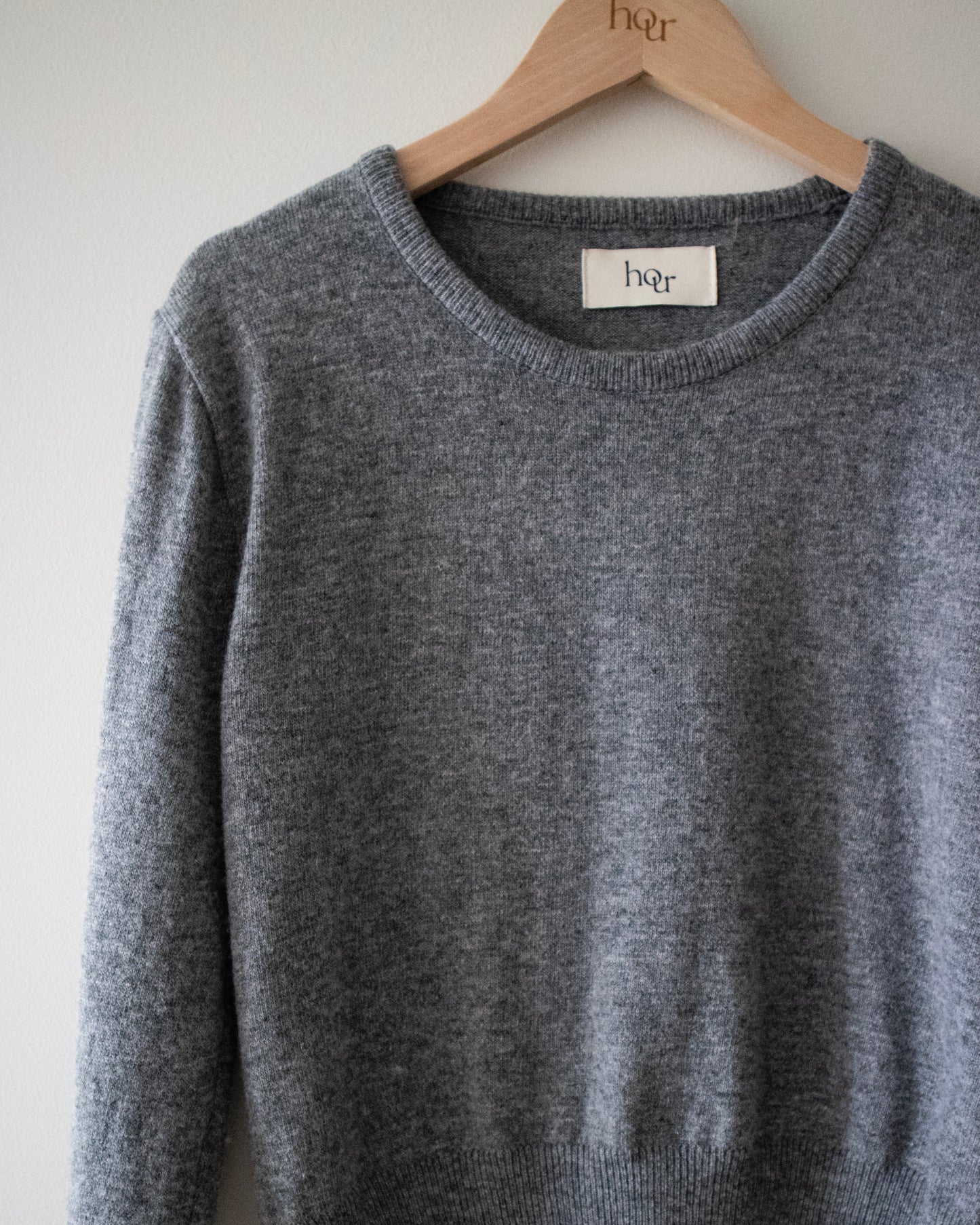 (Cashmere) Round Neckline Knit Sweater