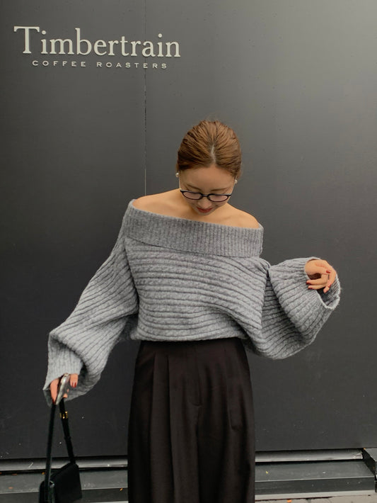 Off-Shoulder Sweater