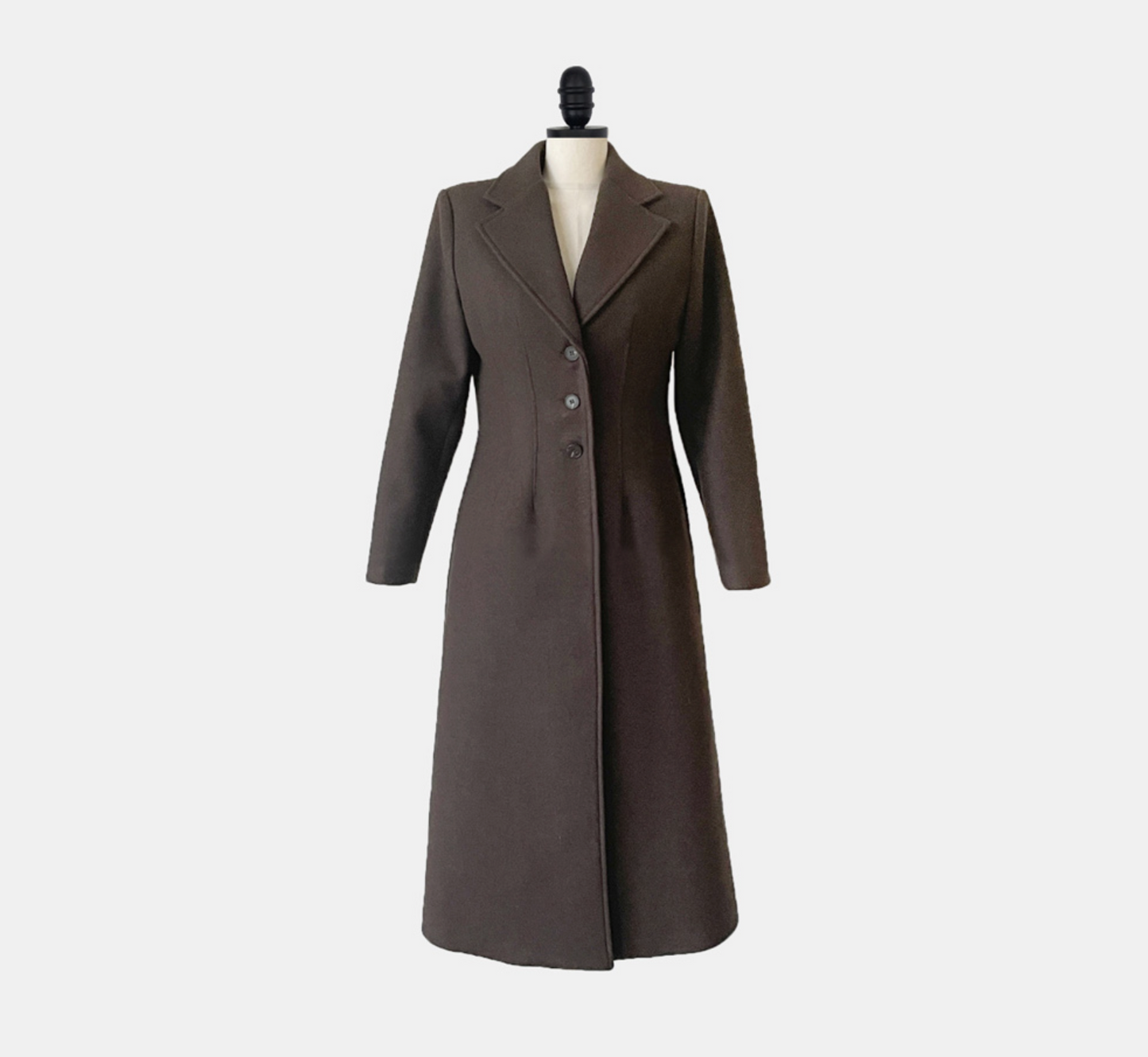 Slim Line Wool Long Coat